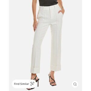 Alice + Olivia Ming Ankle Pants High Cuff White